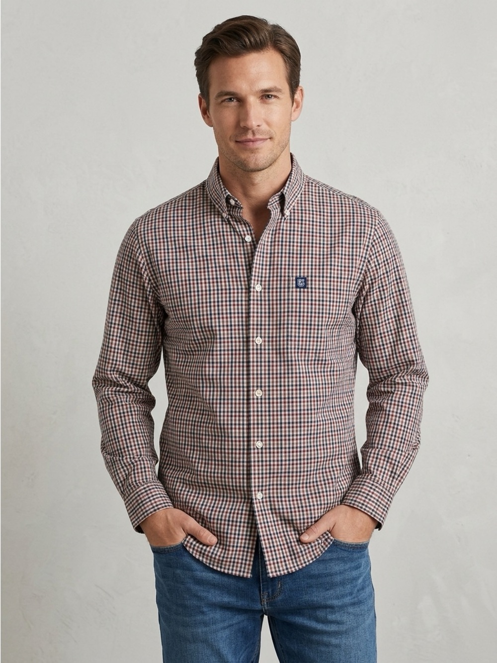 Shirt Chaps Men's Plaid Button-Down - Size Large (L)